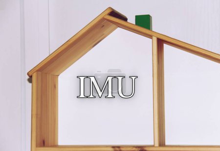 Photo for "Imu" text , italian tax for housing. - Royalty Free Image