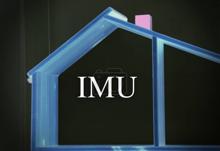Photo for "Imu" text , italian tax for housing. - Royalty Free Image