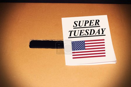 Photo for United states political Super Tuesday state election vote concept - Royalty Free Image