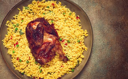 kabsa, rice with chicken, Saudi Arabian dish, national dish, homemade, no people,