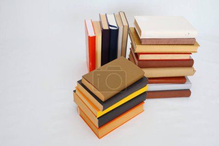 Photo for Stack of books on white - Royalty Free Image