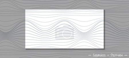Photo for Illustration simple wave line pattern and geometric shape. Abstract graphic design. Vector seamless pattern with black and white stripe line. Design for print fabric, textile, wallpaper background - Royalty Free Image