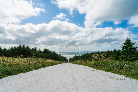 Foto de White Shell Road en Soya Hills en Hokkaido, Japón - Imagen libre de derechos