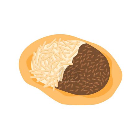 ilustración de queso y chocolate martabak