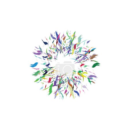 Illustration for Abstract colorful circle shrapnel particles background - Royalty Free Image