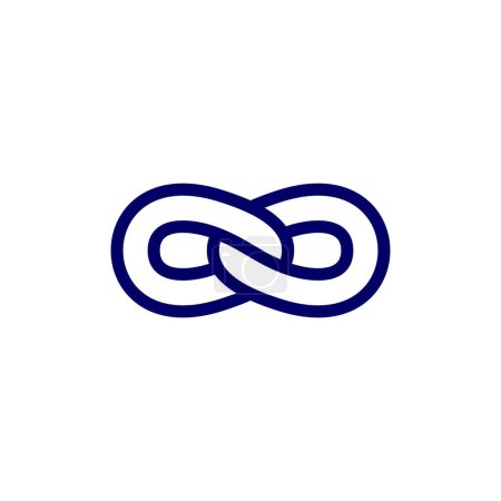 Téléchargez les illustrations : Chaîne infinie logo vecteur icône symbole conception - en licence libre de droit