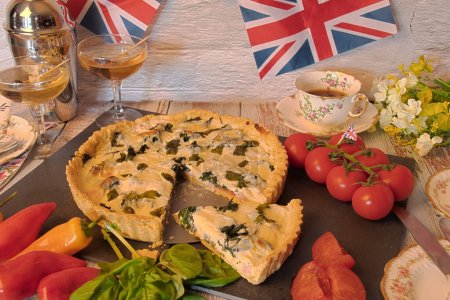 King  Charles and  Queen Camilla   Coronation  Official Coronation Dish  Spinach Quiche  for  street  parties  ta  party 