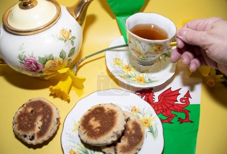 Célébrez la Saint-David avec de beaux gâteaux gallois vintage fête Chine drapeau national gallois  