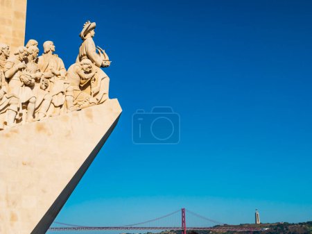 Foto de Impresionante detalle de Padrao dos Descobrimentos (Monumento de los Descubrimientos), Lisboa, Portugal - Imagen libre de derechos