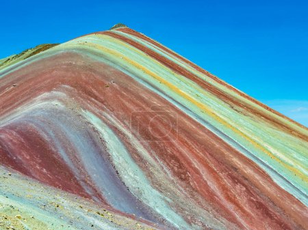 Stunning colors of Vinicunca, the majestic rainbow mountain located in Cusco region, Peru