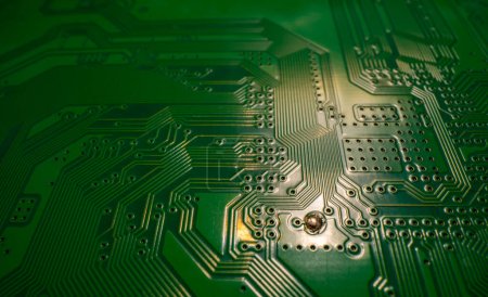 Photo for Electronic circuit board closeup. Electronic motherboard card. Circuitry and close-up on electronics. Background of electronics on board electrical circuits, technology texture - Royalty Free Image