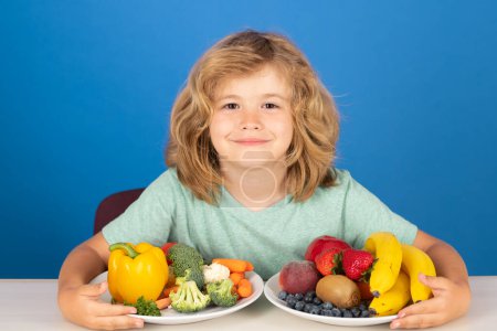 Photo for Fruits and vegetables for children. Healthy kids food - Royalty Free Image