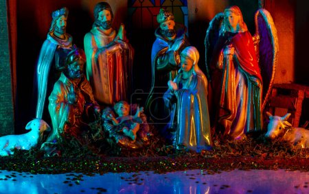 Téléchargez les photos : Naissance de Jésus à Bethléem. Scène biblique. Bethléem - en image libre de droit