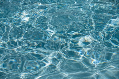Background of water, surface blue swimming pool