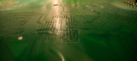 Photo for Circuit board background. Electronic circuit board texture. Computer technology, digital chip, electronic pattern. Tech texture. Technology system with digital data - Royalty Free Image