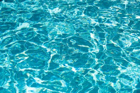 Photo for Water in swimming pool, background with high resolution. Wave abstract or rippled water texture - Royalty Free Image