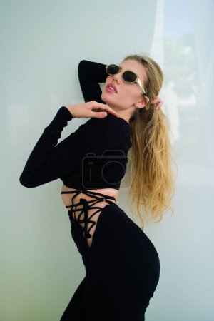 Photo for Beautiful slim woman with perfect figure. Fashion Model. Fashion woman in wearing fashion trendy clothes - Royalty Free Image