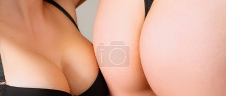 Photo for Lingerie model. Sensual attractive women ass. Valentines day. Parts of woman body in underwear. Sexy. Beauty woman with attractive body in lace lingerie. Attractive. Seducing you. Huge buttocks - Royalty Free Image