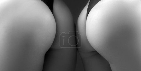 Foto de Woman nude ass. Beautiful sexy girls in panties. Sexy women lingerie. Slim womans with round buttocks. Sensual seductive young female - Imagen libre de derechos
