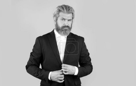 Photo for Man in black suit. Luxury business fashion. Classic suits vogue. Male in classic suit. Businessman concept - Royalty Free Image