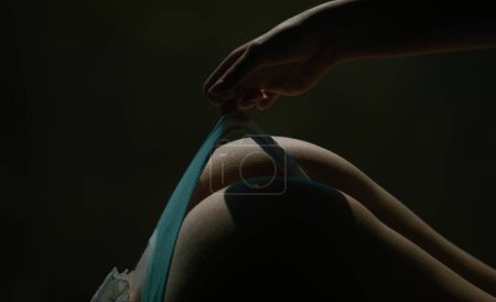 Foto de Models in underwear sexy bikini. Woman butt in underwear in studio. Sexy lingerie, beautiful underclothes - Imagen libre de derechos