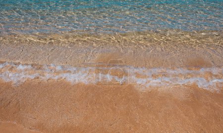 Téléchargez les photos : Plage de sable et mer tropicale. Plage de l'océan colorée. paysage d'eau claire turquoise et sable doré, Maldives ou Hawaï - en image libre de droit