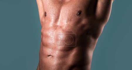 Photo for Naked man. Fitness Model showing his perfect chest - Royalty Free Image