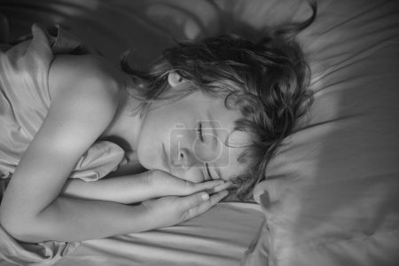 Photo for Deep sleep kids, Close-up portrait of sleeping child - Royalty Free Image