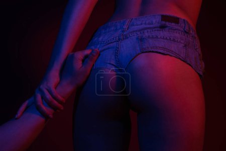 Photo for Booty girl. Nice ass in panties. Sexy woman in underwear with perfect curves. Female ass in lingerie. Nudity erotica concept. Sexy butt. Woman posing in bikini lingerie in studio. Back sexy butt - Royalty Free Image