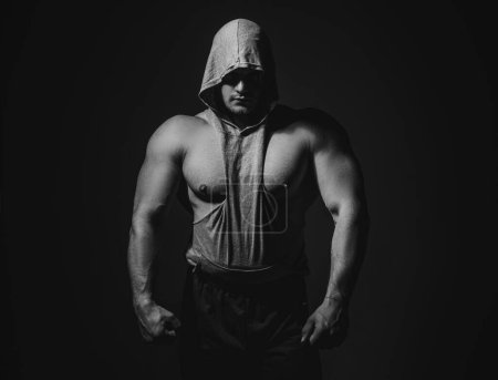 Photo for Brutal angry gang man lifestyle, serious handsome guy. Strong muscular male body, muscles guy - Royalty Free Image
