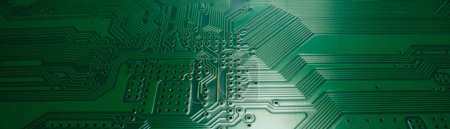 Photo for Electronic circuit board closeup. Electronic motherboard card. Circuitry and close-up on electronics. Background of electronics on board electrical circuits, technology texture - Royalty Free Image