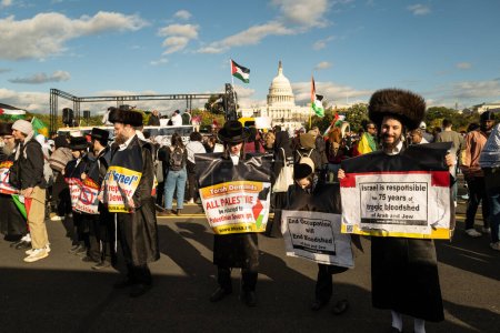 Téléchargez les photos : Washington DC, États-Unis - 21 octobre 2023 : Manifestants pro-palestiniens et anti-israéliens. Israël et le Hamas dans la bande de Gaza. Guerre entre Israël et la Palestine. Stop Génocide : signe de protestation en Palestine - en image libre de droit