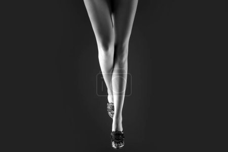 Photo for Fashion walk feet. Sexy woman foot legs - Royalty Free Image