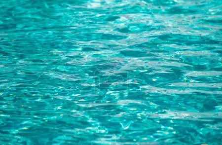 Photo for Ripped water in swimming pool. Surface of blue swimming pool, background of water - Royalty Free Image