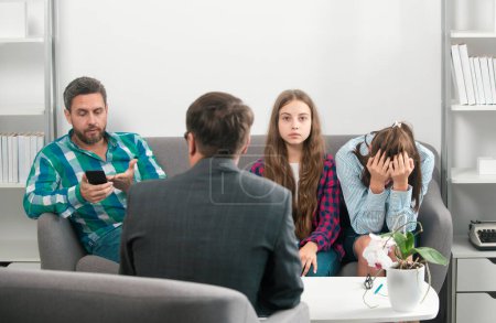 Photo for Parental concept. Parents telling the psychologist about family or child problems - Royalty Free Image