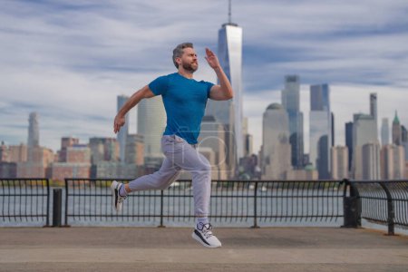 Photo for Run. Man Running in New York City - Royalty Free Image