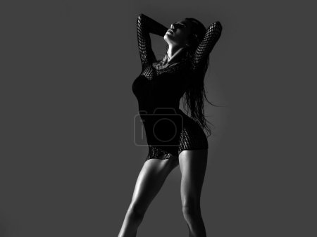 Photo for Fashionably dressed woman. Fashion portrait of glamour sensual young stylish lady wearing trendy outfit. Woman Fashion - Royalty Free Image