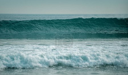 Photo for Sea foam. Panorama on sea, beautiful seascape, tropical sea. Ocean or sea waves - Royalty Free Image
