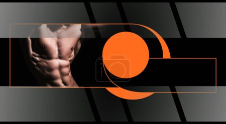 Photo for Templates for web site, flyer or header cover. Mock up sport poster. Fit, fitness brochure design - Royalty Free Image