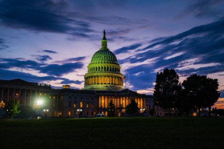 Photo for Congress in Washington DC. Capitol building. Capitol with sunset in Washington D.C - Royalty Free Image