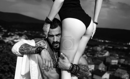 Photo for Sexy woman ass. Passion love couple. Love, sex and flirt. Eritic moment for lovers. Sexy couple makes love - Royalty Free Image