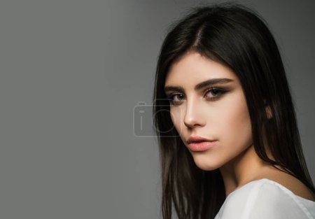 Photo for Young sensual brunette woman close up portrait - Royalty Free Image