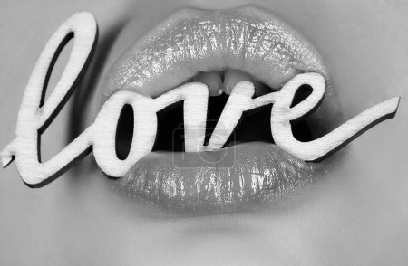 Photo for Valentines day and love. Female beauty lips - Royalty Free Image