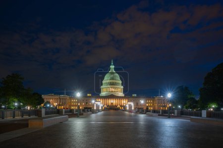 Photo for Washington DC. Capitol building at night. USA Congress, Washington D.C - Royalty Free Image