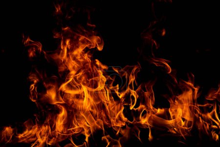 Photo for Fire flame texture for banner background. Burn abstract lights - Royalty Free Image