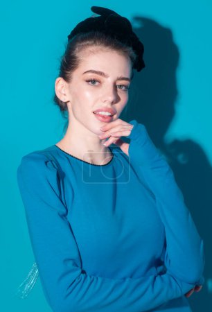 Photo for Sensual portrait of young woman. Beautiful girl fashion model. Elegant Lady - Royalty Free Image