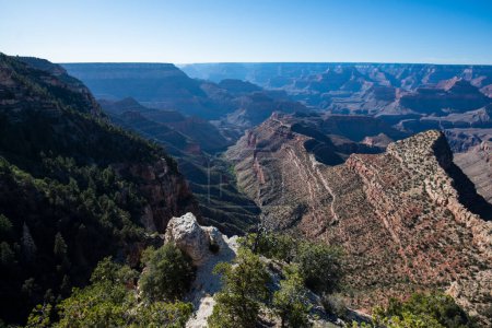 Photo for Rock canyon, rocky mountains. Monument valley. Scenic view of Grand Canyon. Overlook panoramic view National Park in Arizona - Royalty Free Image