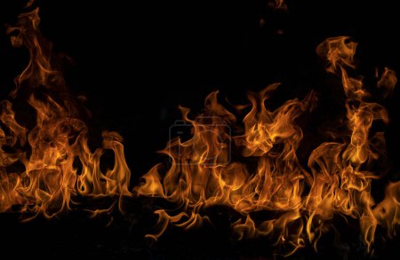 Flamme brennt Feuer Flamme auf Kunst Textur Hintergrund