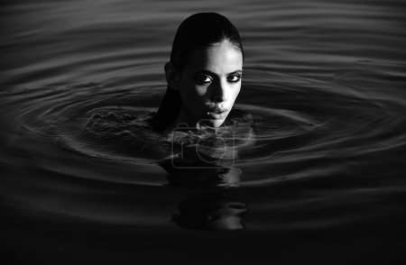 Photo for Summer portrait. Sensual girl in water. Beauty woman. Fashion portrai - Royalty Free Image