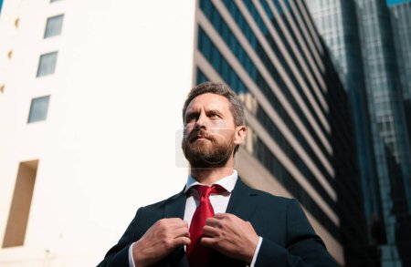 Photo for Close up portrait of middle-age business man in classic suit - Royalty Free Image